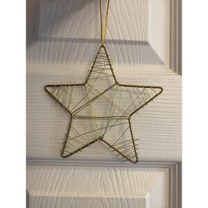 Christmas Ornaments Set Of 6 Gold Wire Stars holiday decoration‎ decor